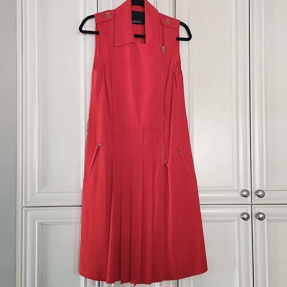 CARLISLE | $325 Pleated Midi Dress